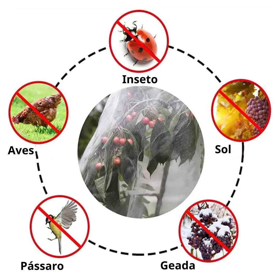 70% DESCONTO | Sacos De Malha Respiráveis Reutilizáveis Para Proteção De Frutas E Vegetais – Proteja Contra Insetos, Moscas-Das-Frutas E Pássaros