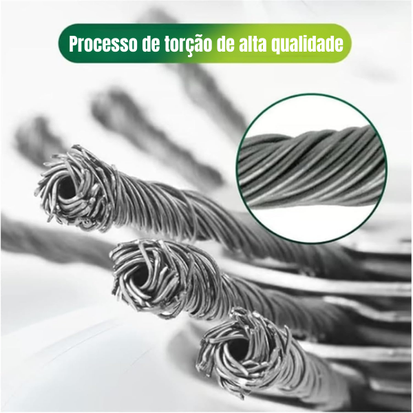 A cabeça de corte tem 6 ramificações em aço inoxidável ✓