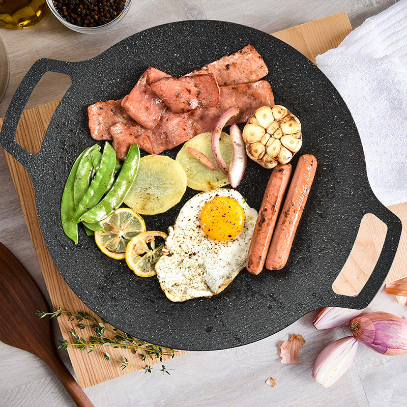 🥘Frigideira de pedra Maifan antiaderente de 6 camadas compatível com fogões de indução IH
