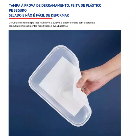 Os recipientes de aço inoxidável 316 mantêm os alimentos frescos até 4 semanas