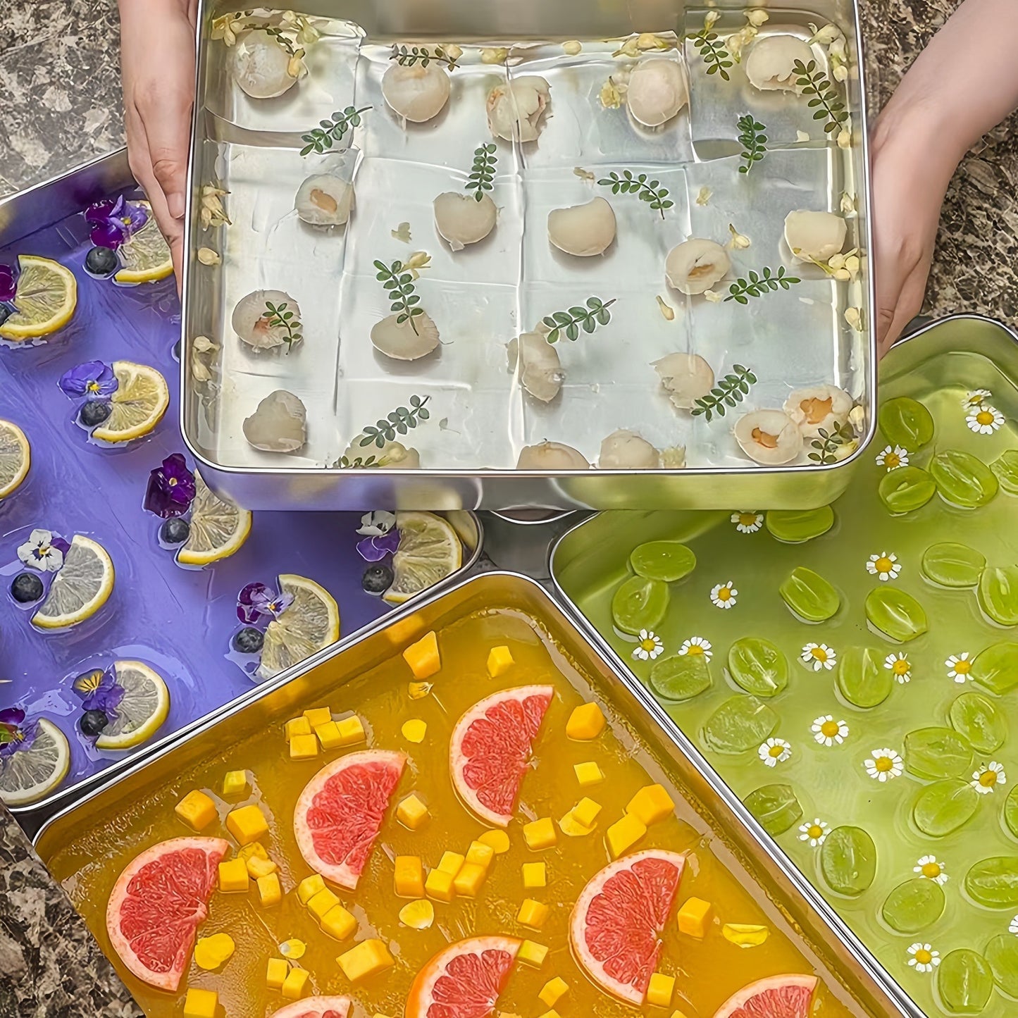 Recipiente de Alimentos em Aço Inoxidável 304(25 x 20 x 6 cm)