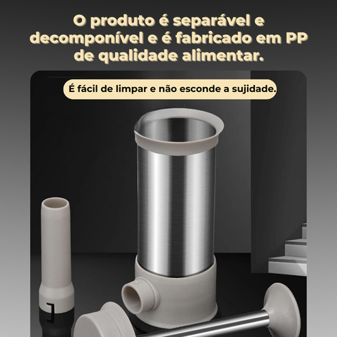 Prático Aparelho De Enchidos Em Aço Inoxidável