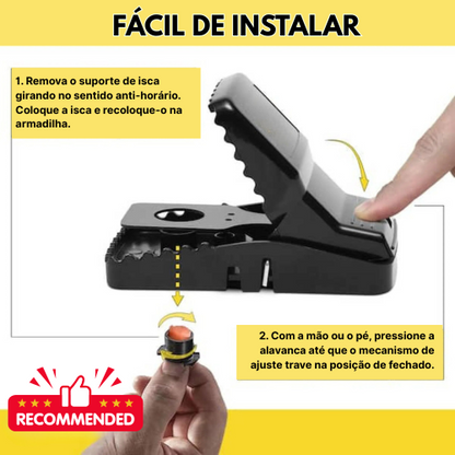 Mais Vendido™ – Armadilha de Pressão para Ratos | Robusta e de Alta Resistência