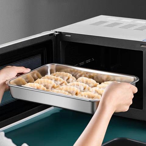 🍱Recipiente para alimentos antibacteriano em aço inoxidável 304 com tampa a vácuo (22,5 x 15 x 6 cm)