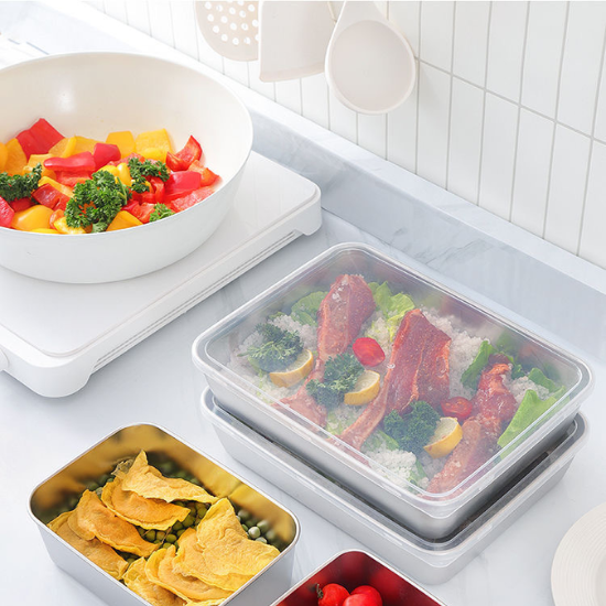 A caixa de aço inoxidável 304 mantém os alimentos frescos até 1 mês 🥓