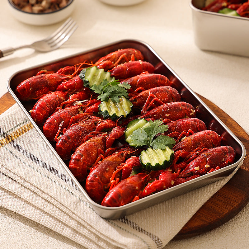 Recipiente de Alimentos em Aço Inoxidável 304(25 x 20 x 6 cm)