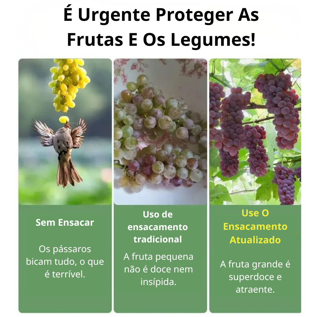 70% DESCONTO | Sacos De Malha Respiráveis Reutilizáveis Para Proteção De Frutas E Vegetais – Proteja Contra Insetos, Moscas-Das-Frutas E Pássaros