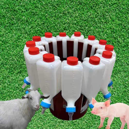 🇵🇹 Biberão Suspenso Automático para Animais Jovens – Tetina Macia em Silicone, Capacidade 800 ml