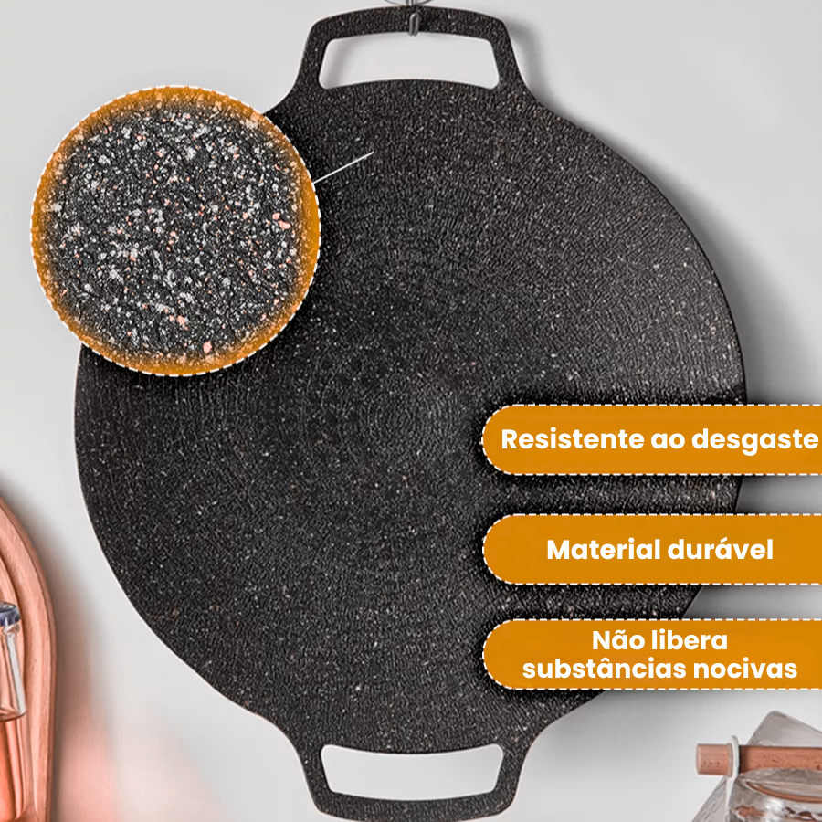 Frigideira de pedra Maifan antiaderente de 6 camadas compatível com fogões de indução IH