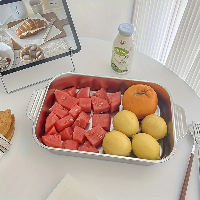 Tabuleiro De Cozinha Em Aço Inoxidável SUS304 Para Panelas Quentes, Peixe A Vapor, Cozedura E Armazenamento De Alimentos