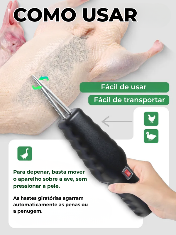 70% DESCONTO | Máquina elétrica depenadora de patos, galinhas e gansos