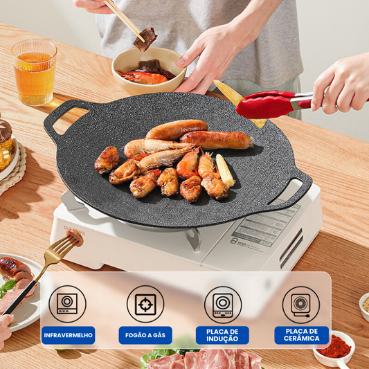 🔥Frigideira antiaderente multifuncional de 6 camadas, compatível com placas de indução