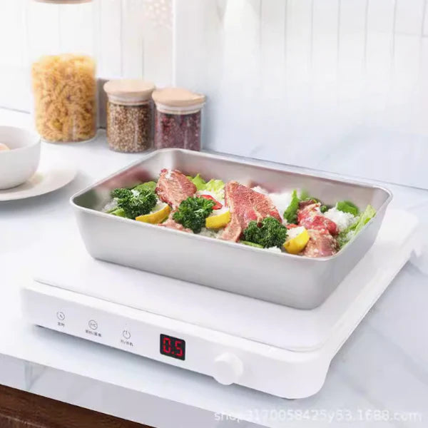 Conjunto de 3 caixas de armazenamento de alimentos (25 x 20 x 6 cm)