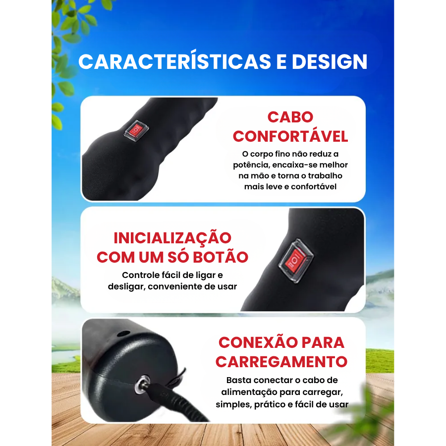 🇵🇹 Despenador Manual e Portátil com Carregador Rápido Incluso