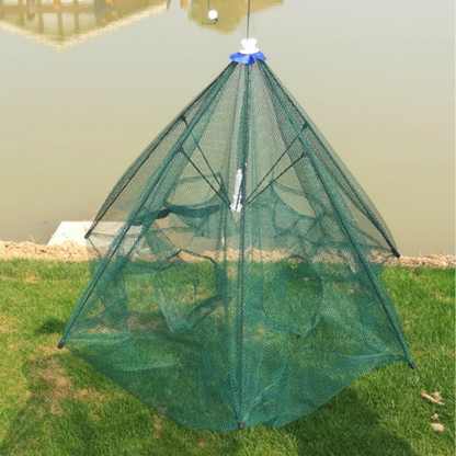 🇵🇹 Jaula armadilha de pesca tipo guarda-chuva de grande tamanho com múltiplas entradas