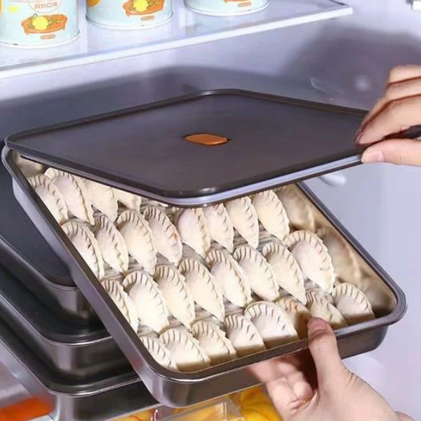 🍱Recipiente para alimentos antibacteriano em aço inoxidável 304 com tampa a vácuo (22,5 x 15 x 6 cm)