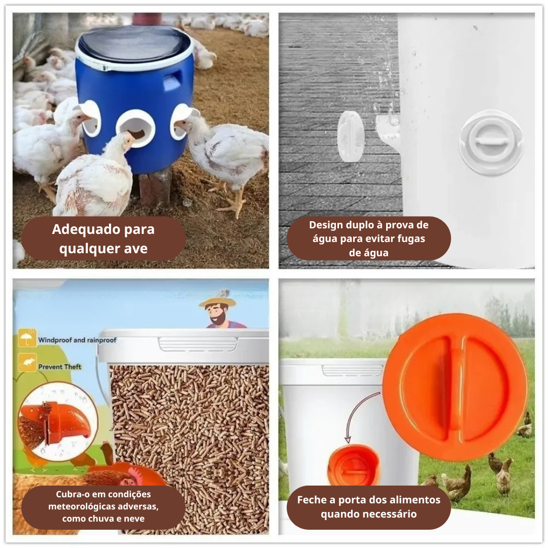 70% OFF| Porta De Alimentação Automática Para Galinhas E Patos Para Todos Os Tipos De Baldes – Inclui Broca Serra Copo