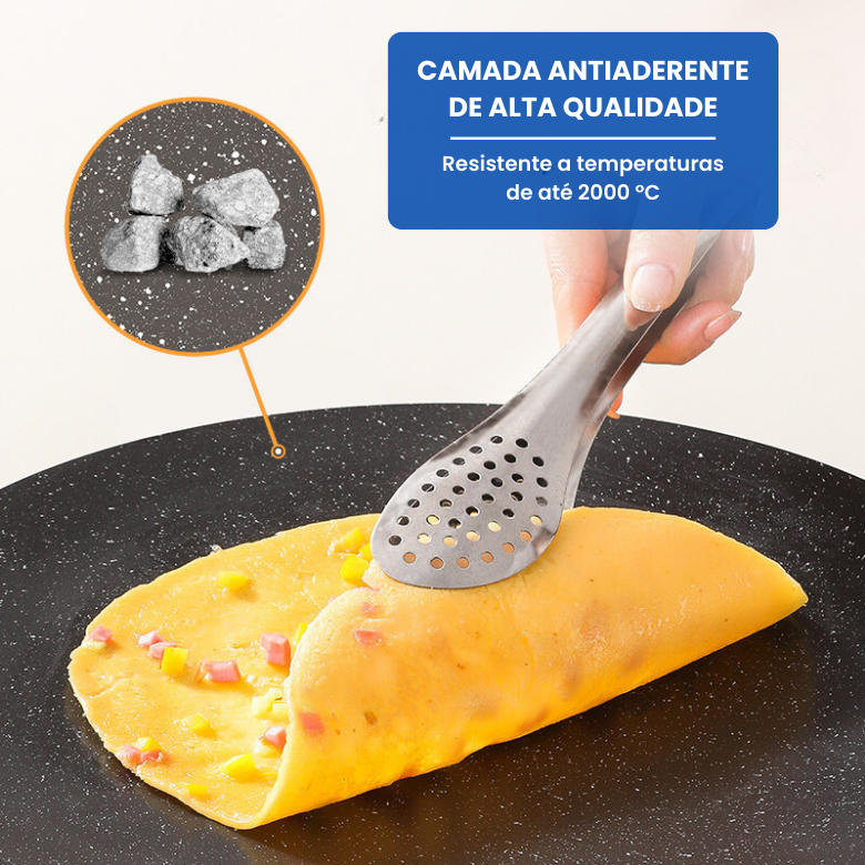 🔥Frigideira antiaderente multifuncional de 6 camadas, compatível com placas de indução
