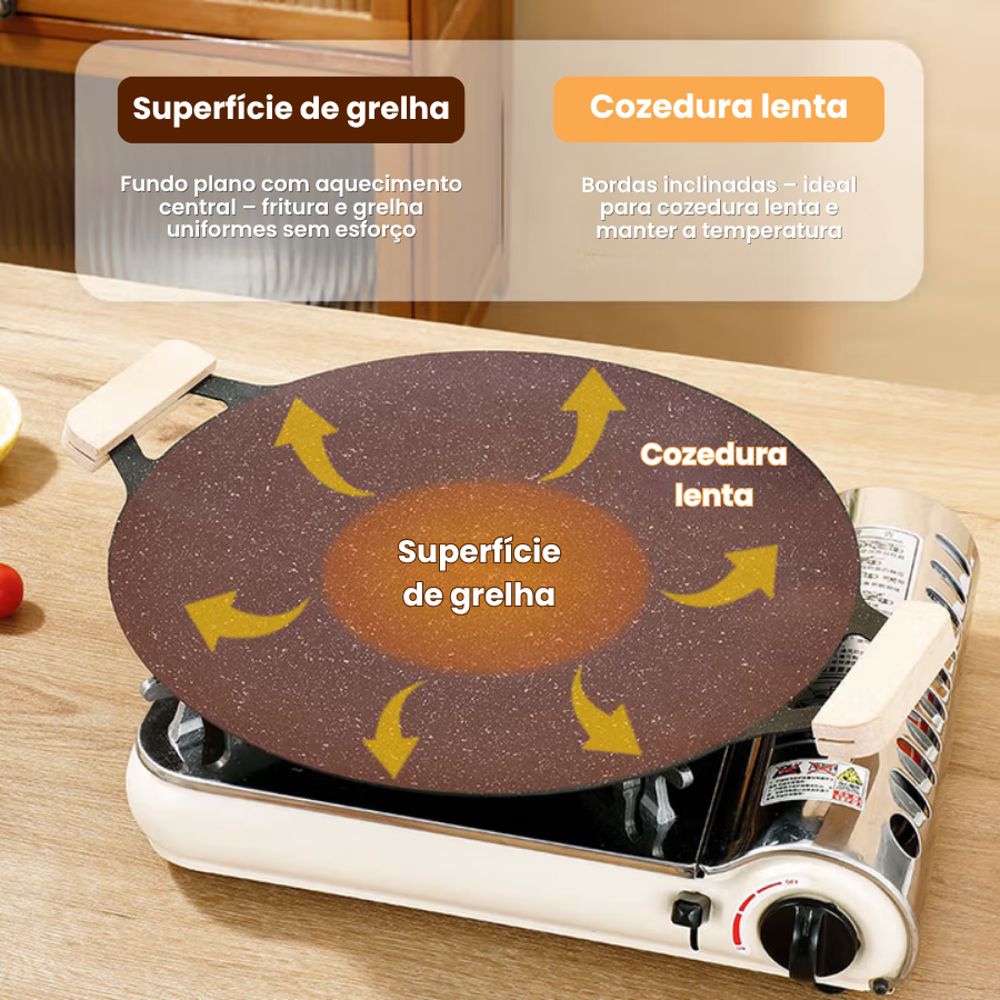 Frigideira de pedra Maifan antiaderente de 6 camadas compatível com fogões de indução IH