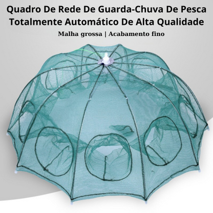 🇵🇹 Jaula armadilha de pesca tipo guarda-chuva de grande tamanho com múltiplas entradas