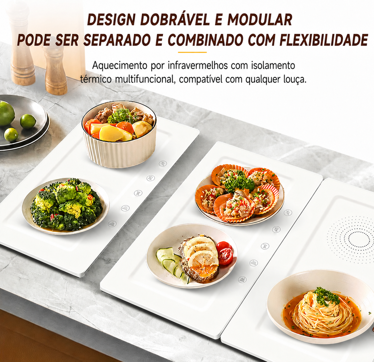 Aquecedor de alimentos, descongelador de alimentos, secador de alimentos