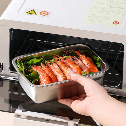 🇵🇹 Recipiente em aço inox AISI 316 com tampa a vácuo (19 x 13,5 x 5,5 cm)