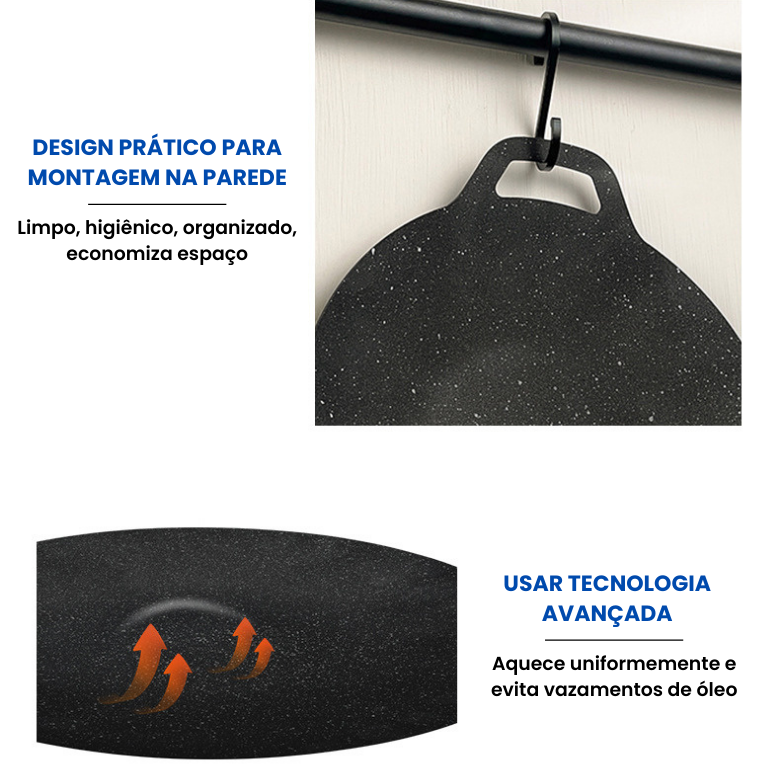 🔥Frigideira antiaderente multifuncional de 6 camadas, compatível com placas de indução