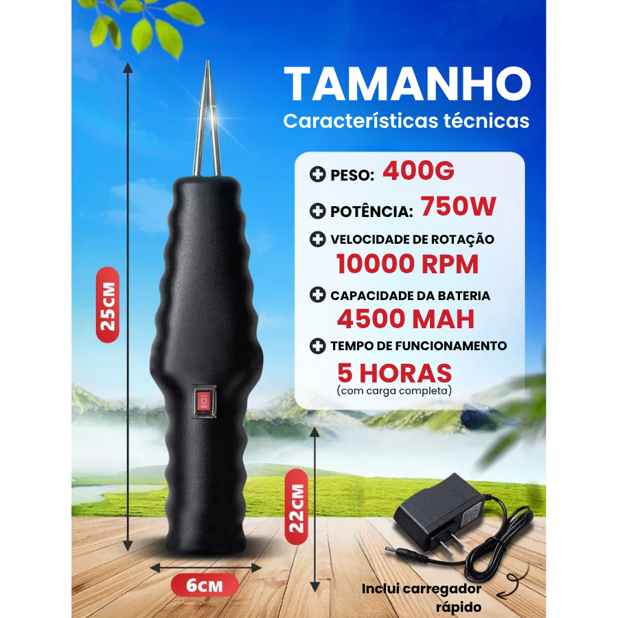 🇵🇹 Despenador Manual e Portátil com Carregador Rápido Incluso