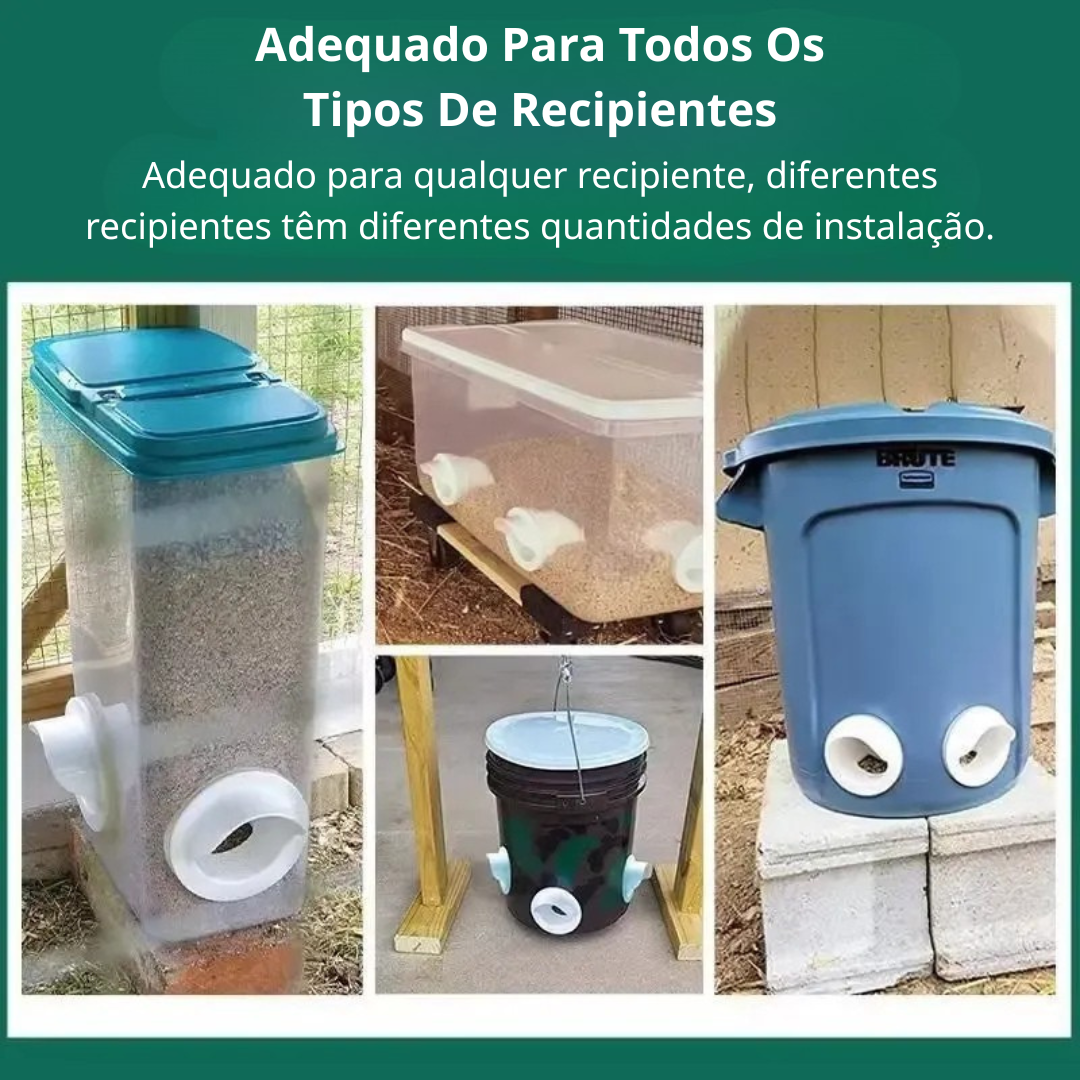 70% OFF| Porta De Alimentação Automática Para Galinhas E Patos Para Todos Os Tipos De Baldes – Inclui Broca Serra Copo