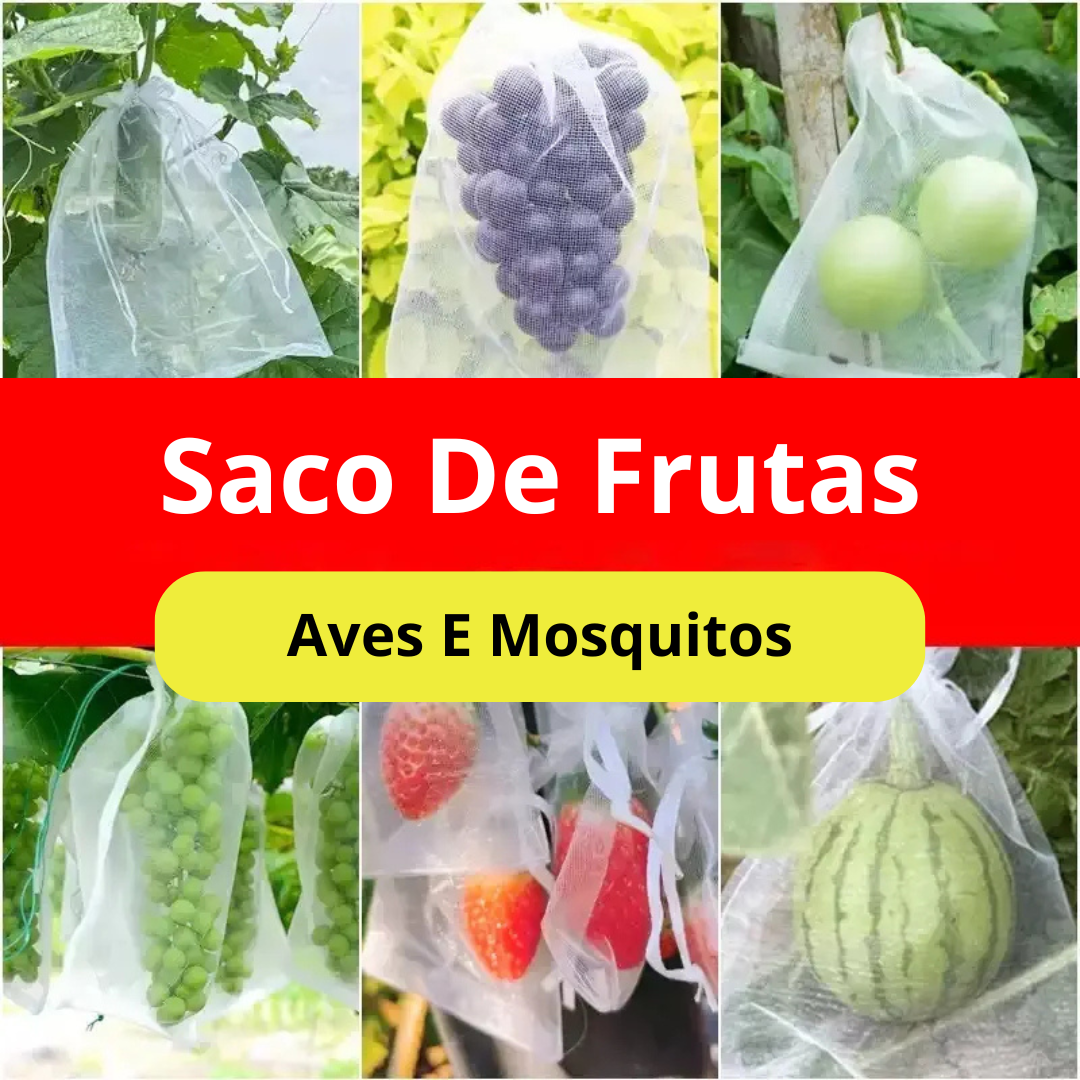 70% DESCONTO | Sacos De Malha Respiráveis Reutilizáveis Para Proteção De Frutas E Vegetais – Proteja Contra Insetos, Moscas-Das-Frutas E Pássaros