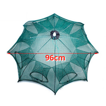 🇵🇹 Jaula armadilha de pesca tipo guarda-chuva de grande tamanho com múltiplas entradas