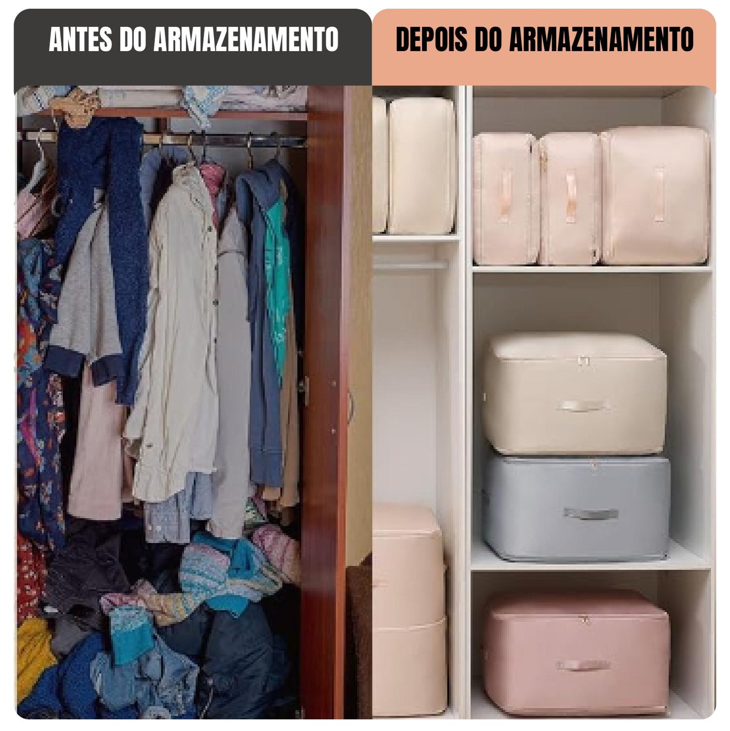 70% DE DESCONTO | Bolsas Organizadoras de Compressão Automática para Edredons, Roupas, Cobertores, Impermeáveis e à Prova de Umidade (54x42x30cm).