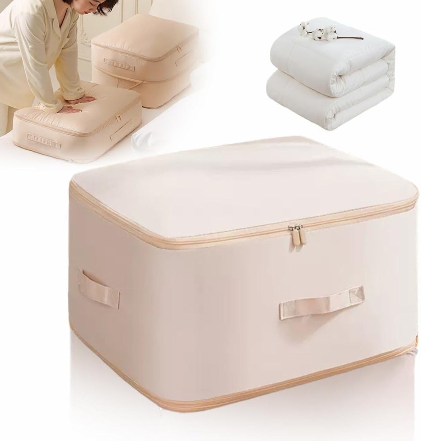70% DE DESCONTO | Bolsas Organizadoras de Compressão Automática para Edredons, Roupas, Cobertores, Impermeáveis e à Prova de Umidade (54x42x30cm).