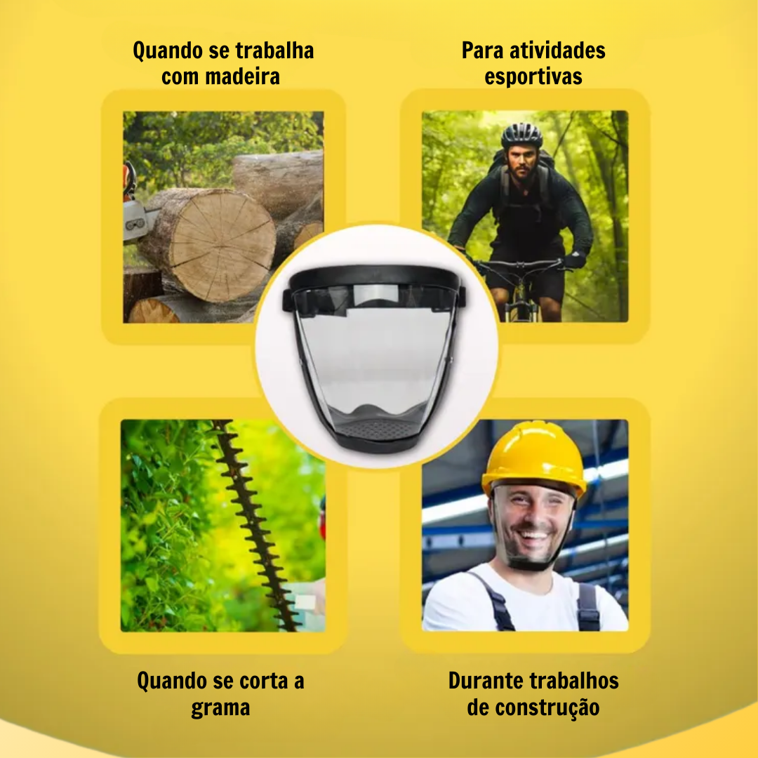 70% DE DESCONTO | A Viseira Protege o Rosto, os Olhos e as Vias Respiratórias Durante o Trabalho