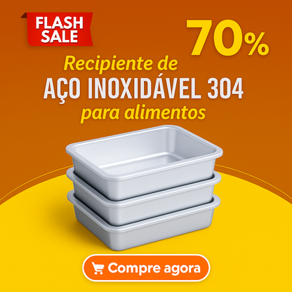 🇵🇹 Recipiente para alimentos em aço inoxidável AISI 304 – 2000 ml