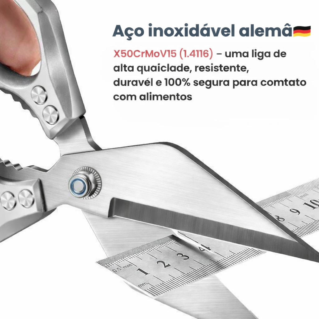 70% DE DESCONTO | Tesouras grandes com lâmina em formato de diamante, feitas de aço inoxidável maciço importado da Alemanha