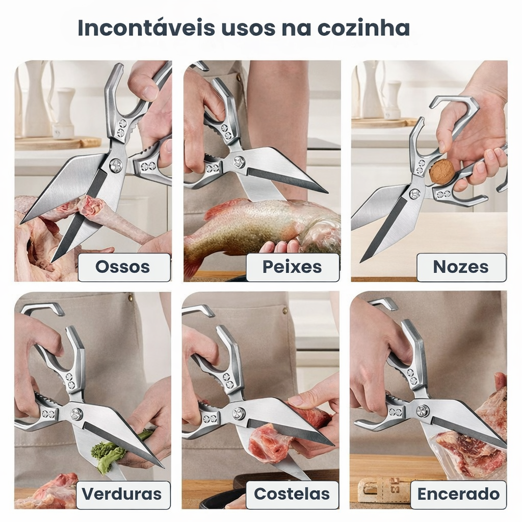 70% DE DESCONTO | Tesouras grandes com lâmina em formato de diamante, feitas de aço inoxidável maciço importado da Alemanha