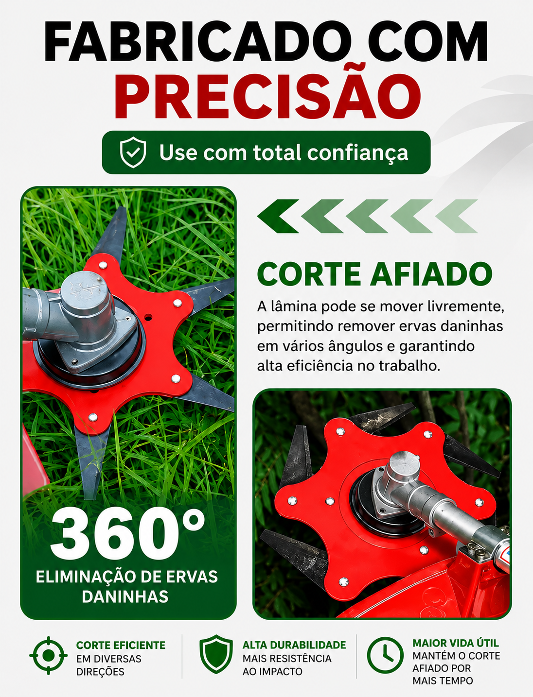 70% DESCONTO | Lâmina de Relva com 6 Dentes em Aço (Acessórios Incluídos)
