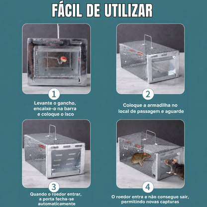 Passos para preparar e utilizar a armadilha