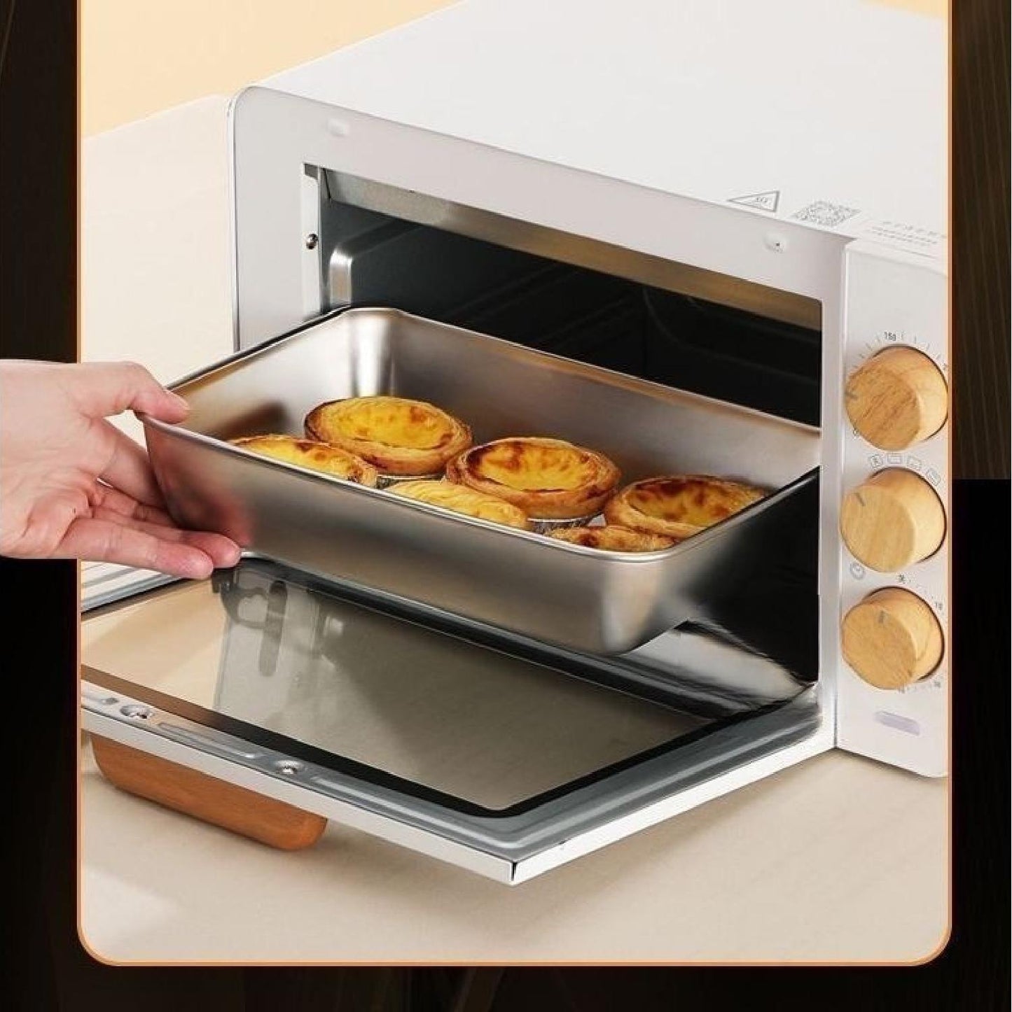 Caixas Com Tampa Para Tabuleiro De Servir Em Aço Inoxidável (22*15*6cm)