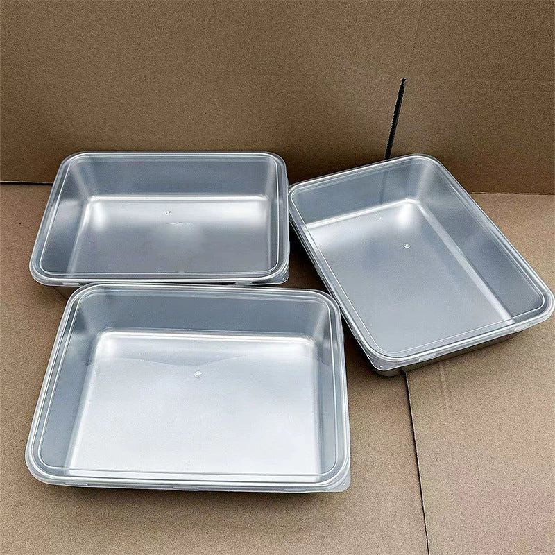 Conjunto de 3 caixas de armazenamento de alimentos (25 x 20 x 6 cm)