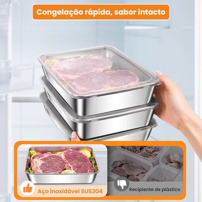 🇵🇹 Recipiente para alimentos em aço inoxidável AISI 304 – 2000 ml