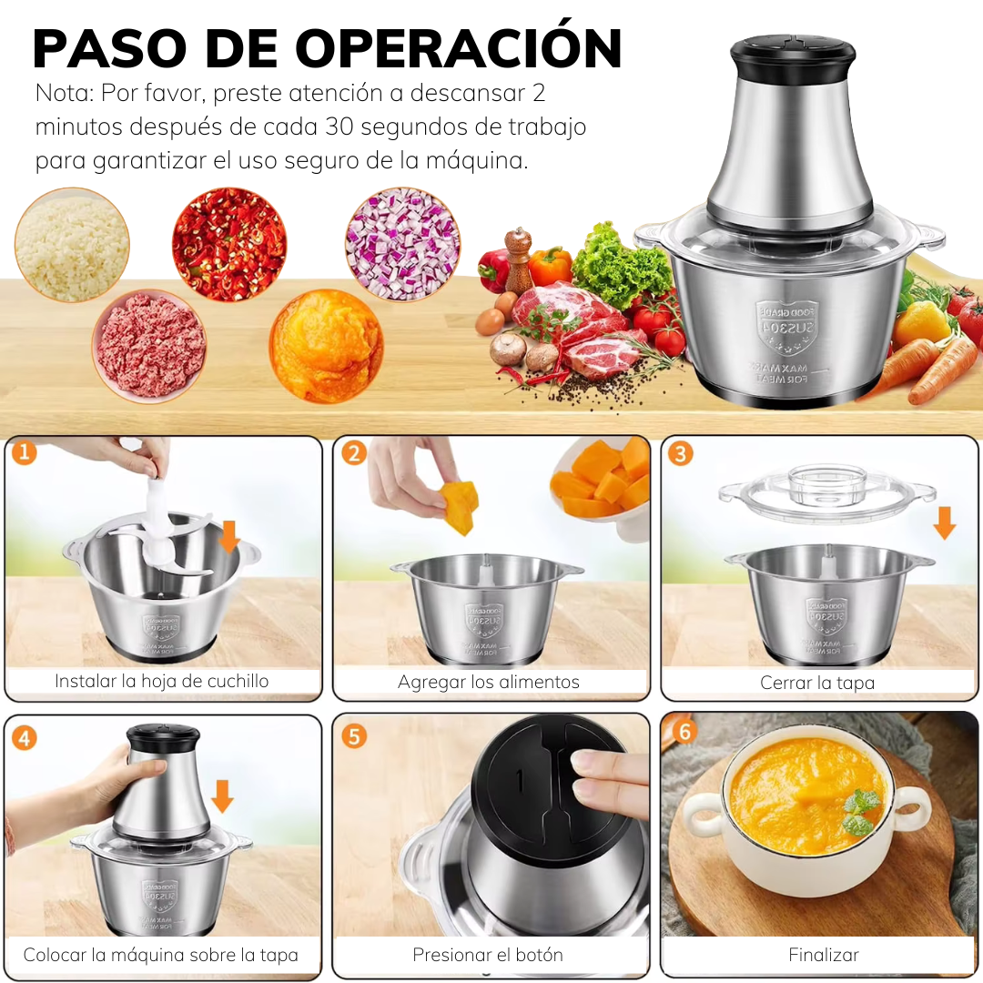 Electric Chopper para processamento de alimentos