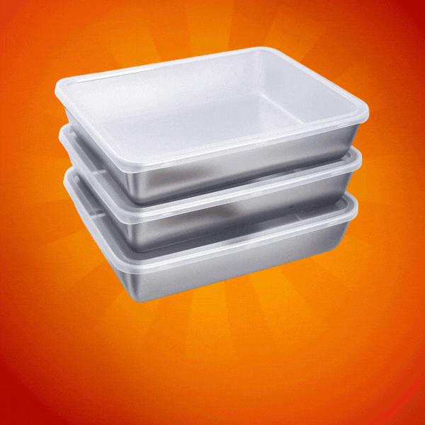 Caixa de armazenamento de alimentos em inox 304 antibacteriana