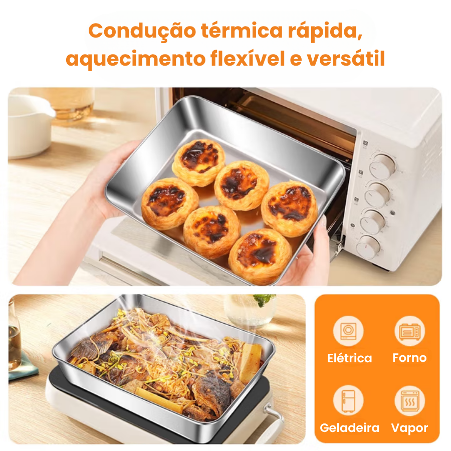 🇵🇹 Recipiente para alimentos em aço inoxidável AISI 304 – 2000 ml