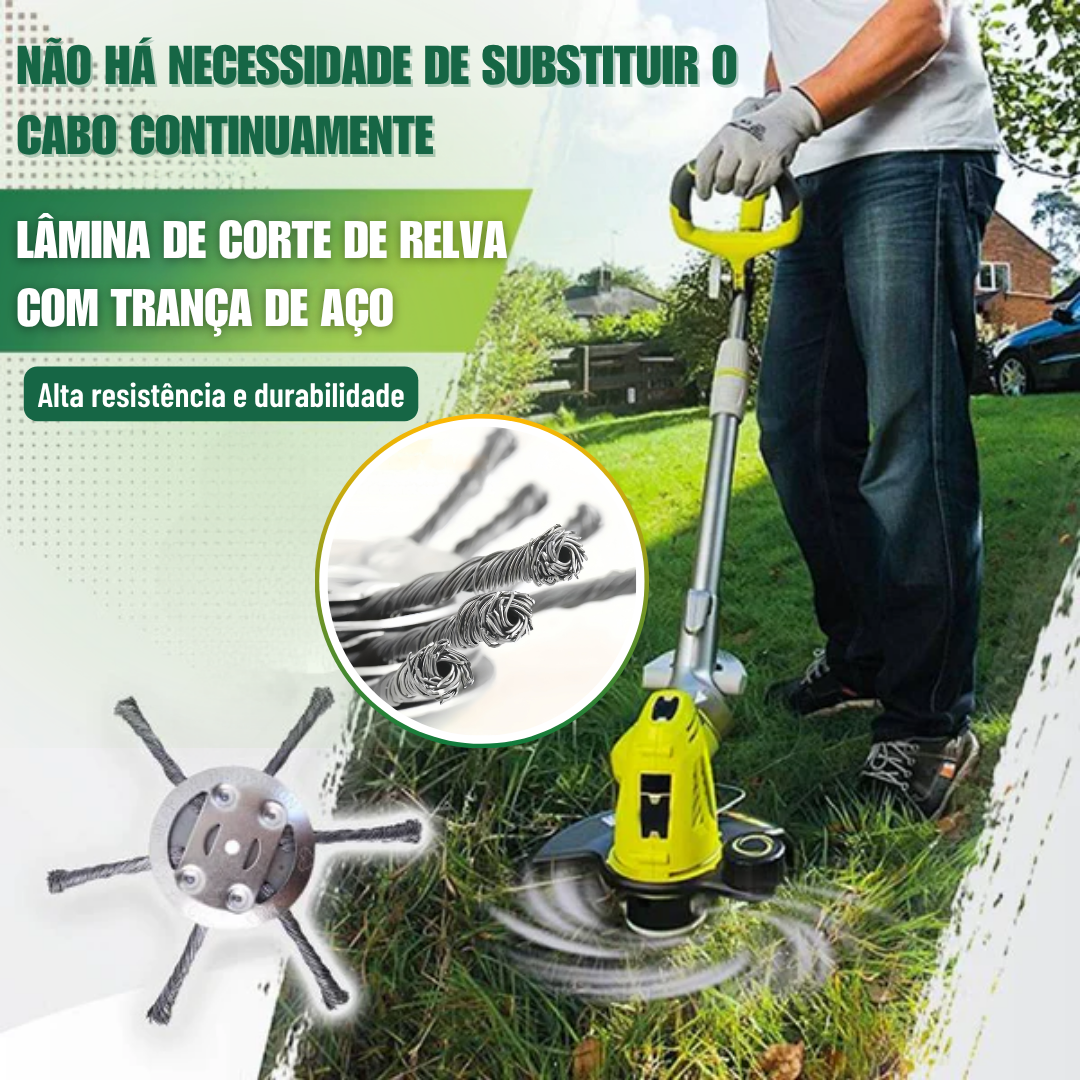 [🔥70% DESCONTO - SÓ HOJE] Lâmina de corte de grama trançada em aço inoxidável